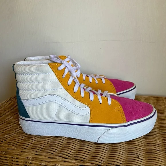 HOT Vans Sk8 Hi Color Block Vans Shoes Vans Sk8 Hi Platform